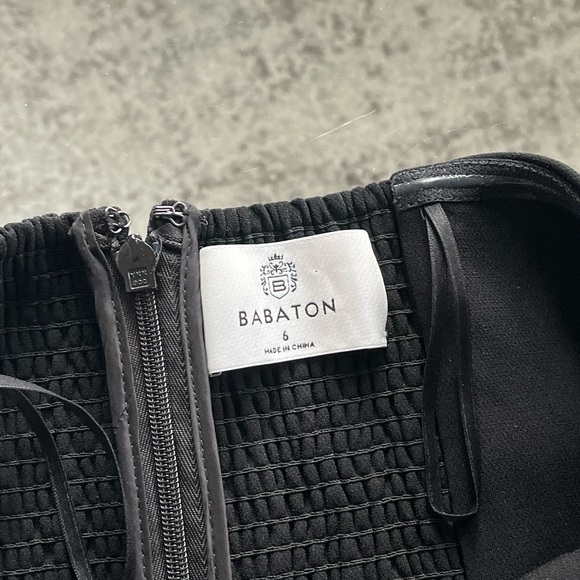 Aritzia Babaton Imagine Black Strapless gabardine Formal Holiday Jumpsuit Size 6 - Picture 15 of 17